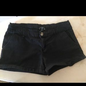 Black cotton on shorts